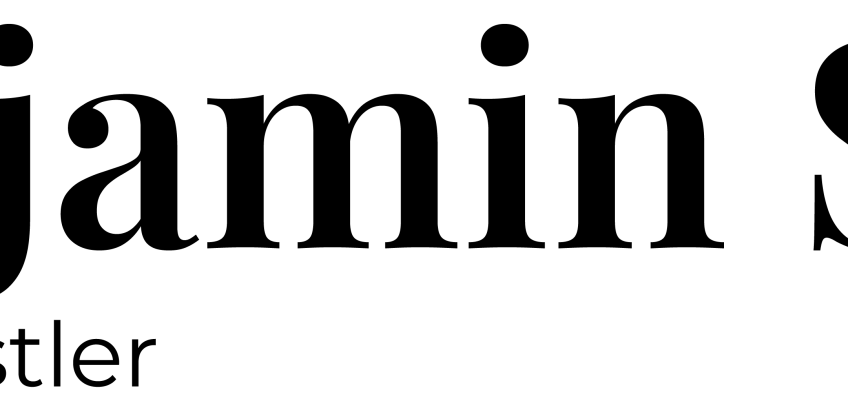 Benjamin Sauseng logo Monogram Side 4x Black